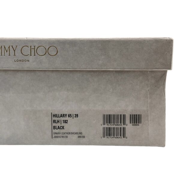 Jimmy Choo Hillary 65 Leather Heeled Shearling Ankle Boots Size 39 US 9 - Picture 12 of 12